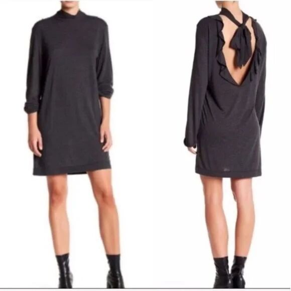 Iro Jeans Cassie Ruffle Open Back Dress Size Small Green NWT - Picture 1 of 7